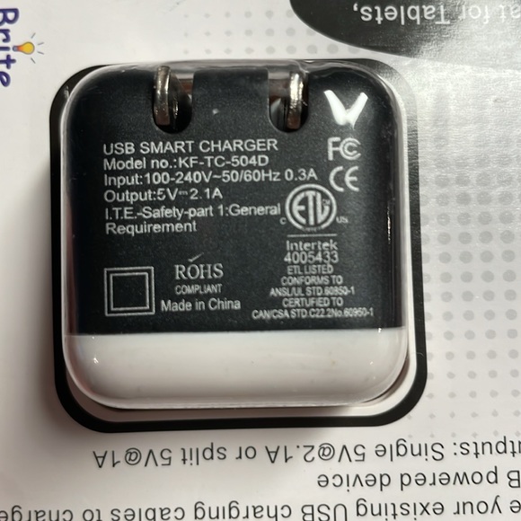 New Intertek Dual USB Wall Charger 2.1 Amp Android iPod iPhone iPad White - Picture 4 of 6